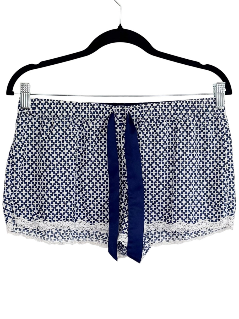 VICTORIA'S SECRET Cotton Pajama Lounge Shorts Small Lace Trim Sleepwear